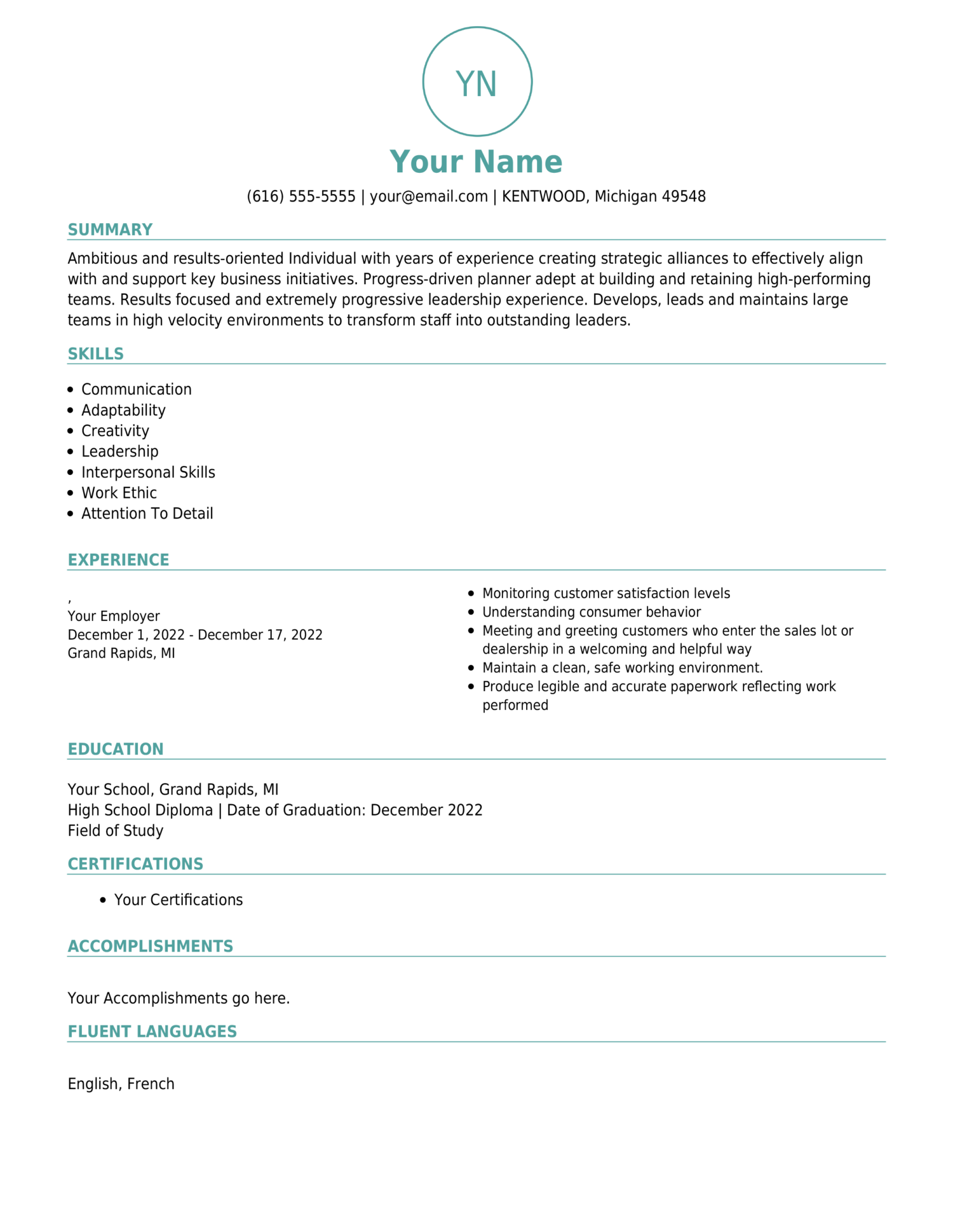 Custom Resume