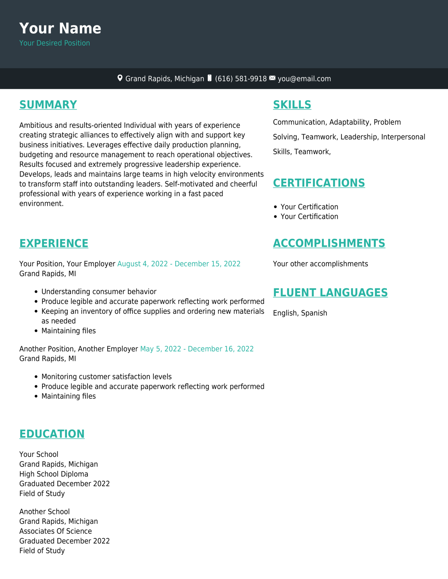 Custom Resume