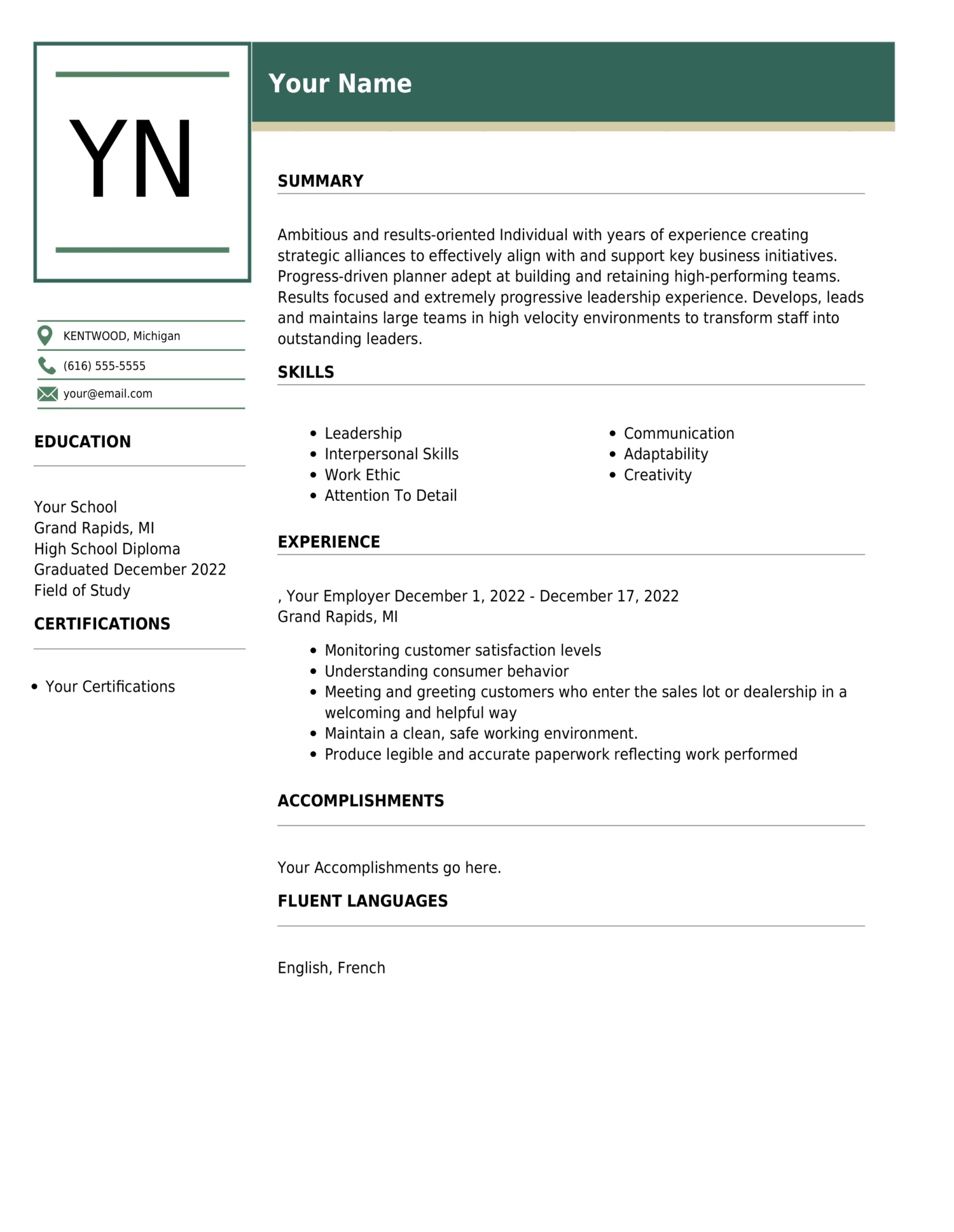 Custom Resume